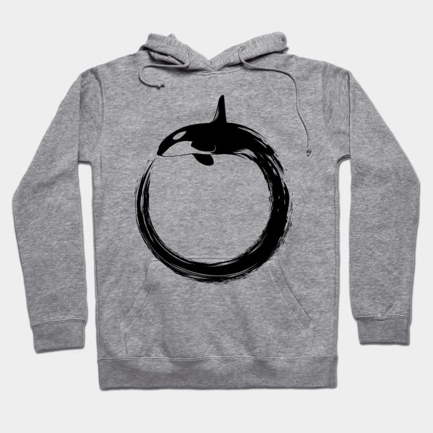 Circle killer Whale Hoodie by albertocubatas